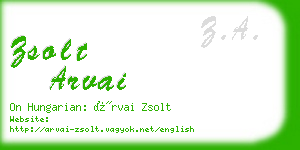 zsolt arvai business card